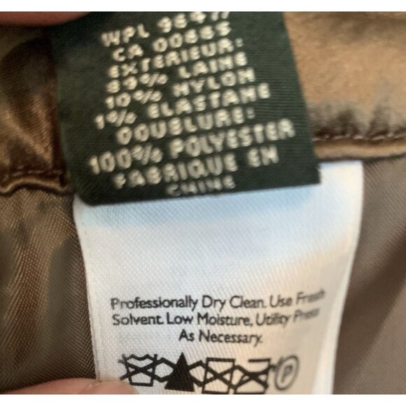 Eddie Bauer Blakely Fit Tweed Wool Blend Straight Leg High Rise Trousers SZ 16 - Picture 12 of 12